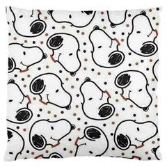 Dog Pattern Large Premium Plush Fleece Cushion Case (one Side) by Salman4z