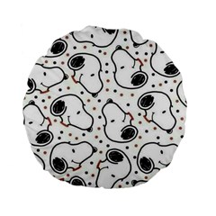 Dog Pattern Standard 15  Premium Flano Round Cushions by Salman4z