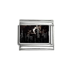 City Night Moon Skyline Skyscraper Italian Charm (9mm) by Salman4z