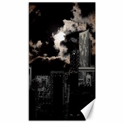 City Night Moon Skyline Skyscraper Canvas 40  X 72  by Salman4z