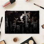 City Night Moon Skyline Skyscraper Cosmetic Bag (Large) Front