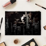 City Night Moon Skyline Skyscraper Cosmetic Bag (Large) Back