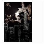 City Night Moon Skyline Skyscraper Large Garden Flag (Two Sides) Front