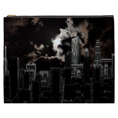 City Night Moon Skyline Skyscraper Cosmetic Bag (xxxl) by Salman4z