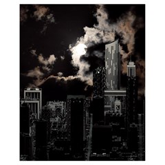 City Night Moon Skyline Skyscraper Drawstring Bag (small) by Salman4z