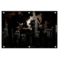 City Night Moon Skyline Skyscraper Banner And Sign 6  X 4  by Salman4z