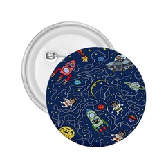 Cat Cosmos Cosmonaut Rocket 2 25  Buttons by Salman4z