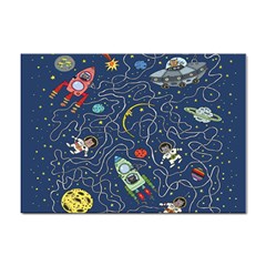 Cat Cosmos Cosmonaut Rocket Sticker A4 (10 Pack) by Salman4z