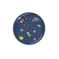 Cat Cosmos Cosmonaut Rocket Hat Clip Ball Marker (4 Pack) by Salman4z