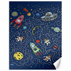 Cat Cosmos Cosmonaut Rocket Canvas 18  X 24  by Salman4z