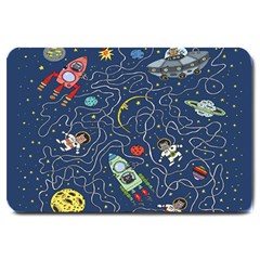 Cat Cosmos Cosmonaut Rocket Large Doormat by Salman4z