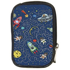 Cat Cosmos Cosmonaut Rocket Compact Camera Leather Case by Salman4z