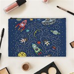 Cat Cosmos Cosmonaut Rocket Cosmetic Bag (Large) Front