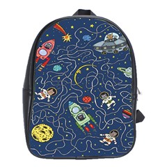 Cat Cosmos Cosmonaut Rocket School Bag (xl) by Salman4z