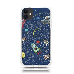 Cat Cosmos Cosmonaut Rocket Iphone 11 Tpu Uv Print Case by Salman4z