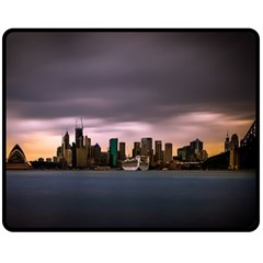 Sydney Australia Travel Oceania Two Sides Fleece Blanket (medium) by Salman4z