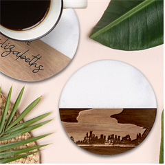 Sydney Australia Travel Oceania Classic Marble Wood Coaster (round)  by Salman4z