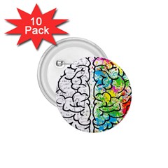 Brain Mind Psychology Idea Drawing 1 75  Buttons (10 Pack) by Salman4z