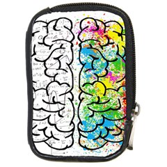 Brain Mind Psychology Idea Drawing Compact Camera Leather Case by Salman4z