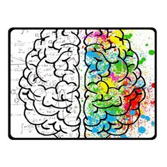 Brain Mind Psychology Idea Drawing Fleece Blanket (small) by Salman4z