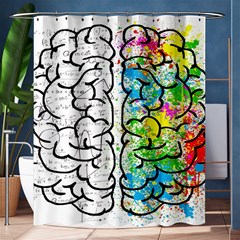 Brain Mind Psychology Idea Drawing Shower Curtain 60  X 72  (medium)  by Salman4z