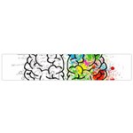 Brain Mind Psychology Idea Drawing Small Premium Plush Fleece Scarf Front