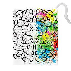 Brain Mind Psychology Idea Drawing Drawstring Pouch (4xl) by Salman4z