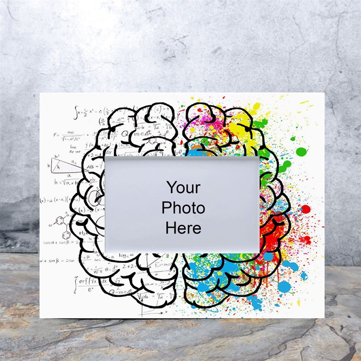 Brain Mind Psychology Idea Drawing White Tabletop Photo Frame 4 x6 