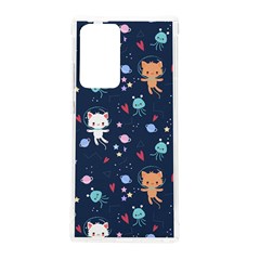 Cute Astronaut Cat With Star Galaxy Elements Seamless Pattern Samsung Galaxy Note 20 Ultra Tpu Uv Case