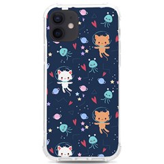 Cute Astronaut Cat With Star Galaxy Elements Seamless Pattern Iphone 12/12 Pro Tpu Uv Print Case by Salman4z