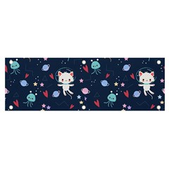 Cute Astronaut Cat With Star Galaxy Elements Seamless Pattern Banner And Sign 6  X 2  by Salman4z