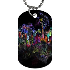 Grunge Paint Splatter Splash Ink Dog Tag (two Sides) by Salman4z