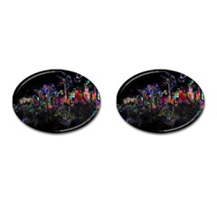 Grunge Paint Splatter Splash Ink Cufflinks (oval) by Salman4z