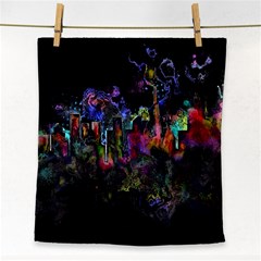 Grunge Paint Splatter Splash Ink Face Towel by Salman4z