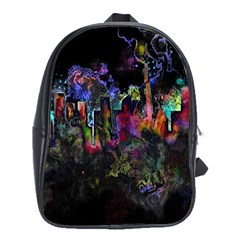 Grunge Paint Splatter Splash Ink School Bag (xl) by Salman4z