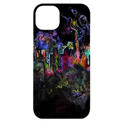 Grunge Paint Splatter Splash Ink Iphone 14 Plus Black Uv Print Case by Salman4z