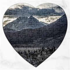 Nature s Symphony: A Portrait Of Ushuaia s Wild Beauty  Jigsaw Puzzle (heart) by dflcprintsclothing