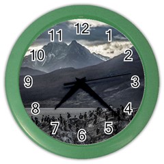 Nature s Symphony: A Portrait Of Ushuaia s Wild Beauty  Color Wall Clock by dflcprintsclothing