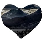 Nature s Symphony: A Portrait of Ushuaia s Wild Beauty  Large 19  Premium Heart Shape Cushions Back