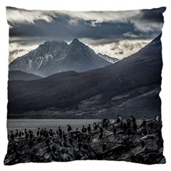 Nature s Symphony: A Portrait Of Ushuaia s Wild Beauty  Large Premium Plush Fleece Cushion Case (two Sides) by dflcprintsclothing