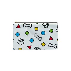 Dog Paw Seamless Pattern Footprint Bone Cosmetic Bag (small) by Salman4z