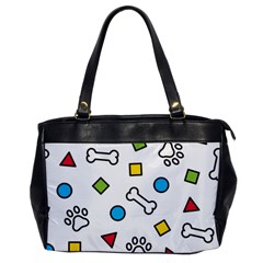 Dog Paw Seamless Pattern Footprint Bone Oversize Office Handbag by Salman4z