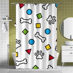 Dog Paw Seamless Pattern Footprint Bone Shower Curtain 48  X 72  (small)  by Salman4z