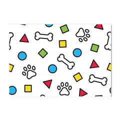 Dog Paw Seamless Pattern Footprint Bone Crystal Sticker (a4) by Salman4z