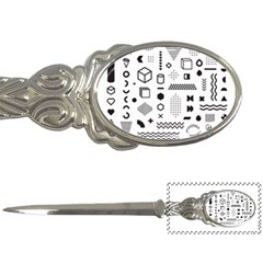 Pattern Hipster Abstract Form Geometric Line Variety Shapes Polkadots Fashion Style Seamless Letter Opener by Salman4z