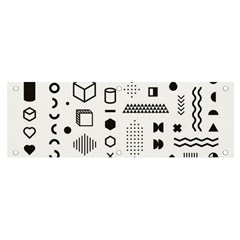 Pattern Hipster Abstract Form Geometric Line Variety Shapes Polkadots Fashion Style Seamless Banner And Sign 6  X 2  by Salman4z