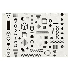 Pattern Hipster Abstract Form Geometric Line Variety Shapes Polkadots Fashion Style Seamless Banner And Sign 6  X 4  by Salman4z