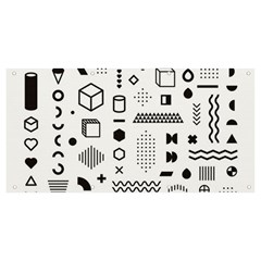 Pattern Hipster Abstract Form Geometric Line Variety Shapes Polkadots Fashion Style Seamless Banner And Sign 8  X 4  by Salman4z