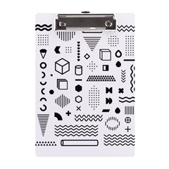 Pattern Hipster Abstract Form Geometric Line Variety Shapes Polkadots Fashion Style Seamless A5 Acrylic Clipboard by Salman4z