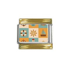 Nautical Elements Collection Gold Trim Italian Charm (9mm) by Salman4z